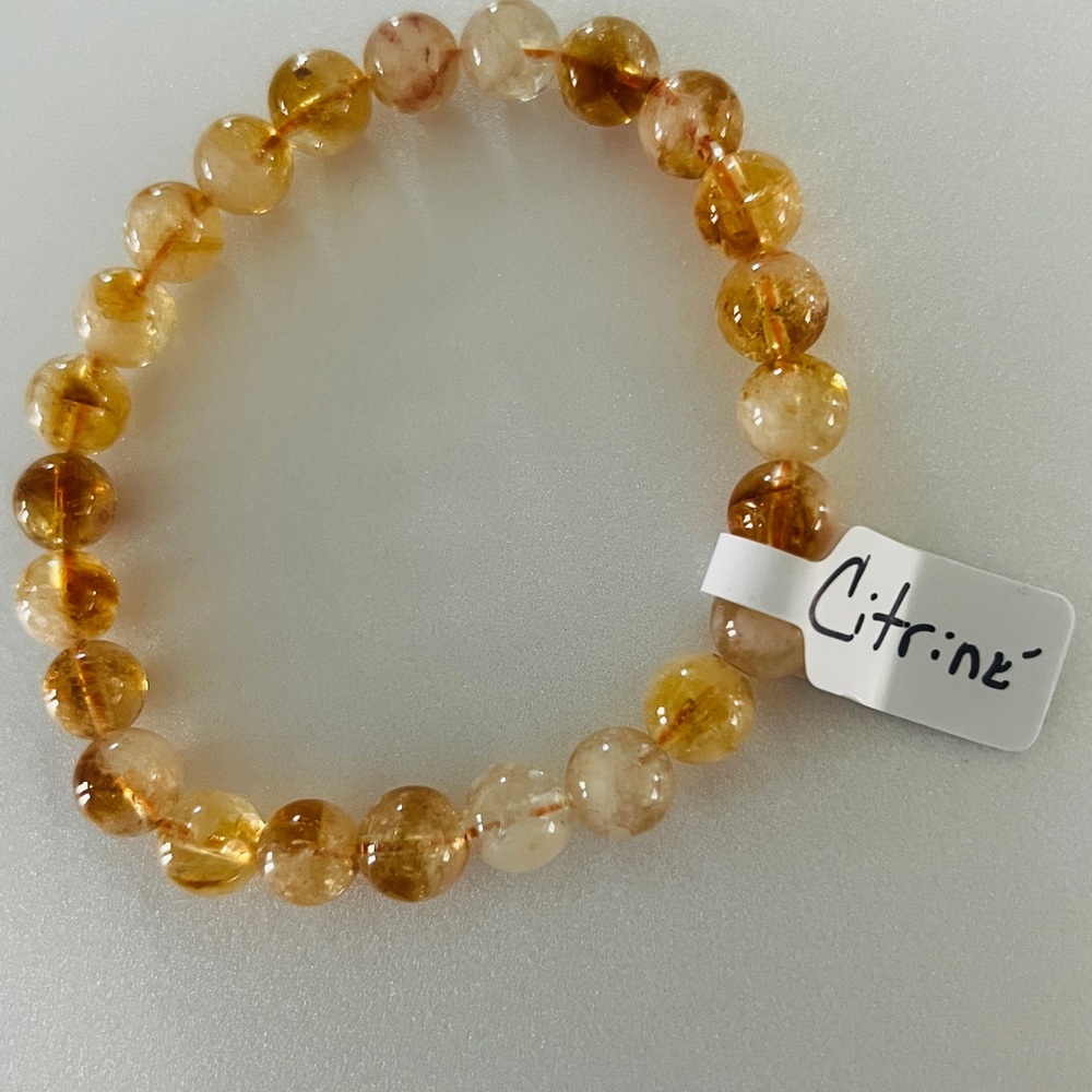 Golden Citrine Beaded Bracelet